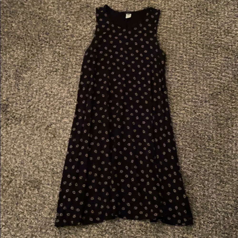 Old Navy Black Floral Swing Dress